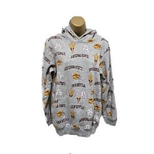 Arizona State Sun Devils Hoodie Womens Sm Youth 14 16 ASU All Over Print Tempe